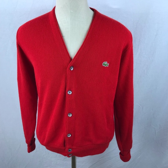 lacoste mens cardigan sweater